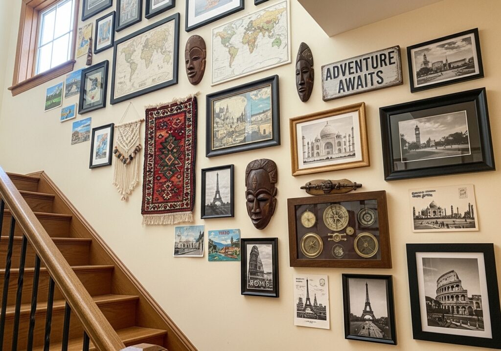 Travel-inspired wall pieces