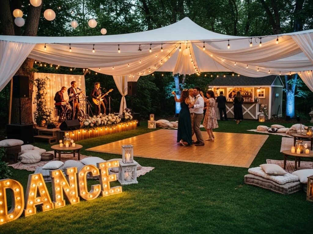 Backyard Wedding Ideas: Plan a Dance Area That Fits Your Backyard