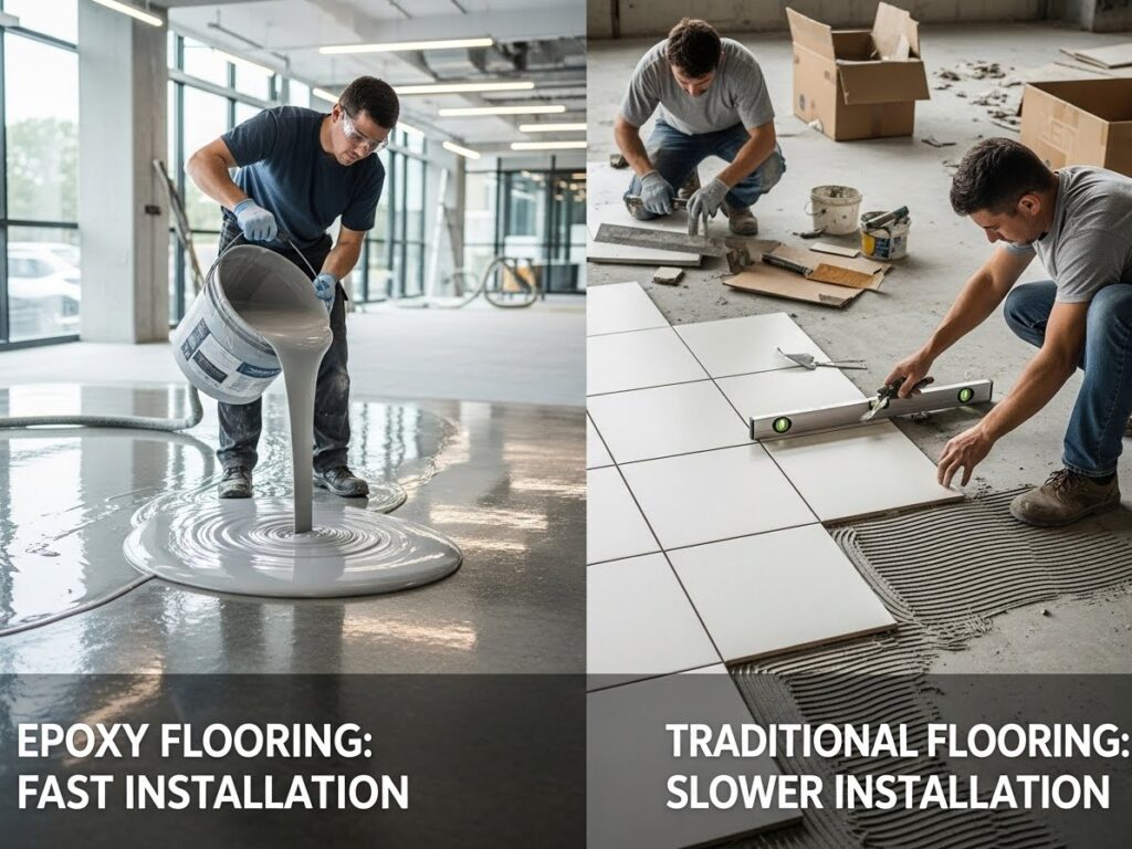 Fast Installation Compared to Traditional Flooring