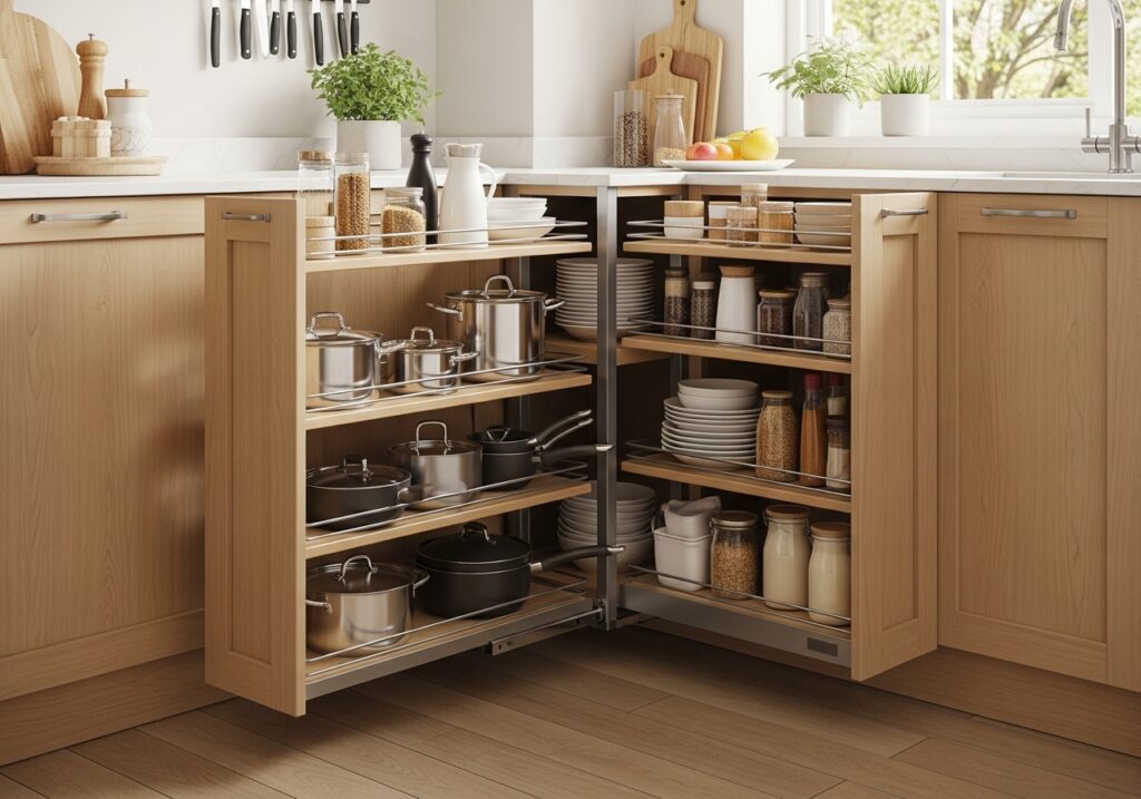 corner cabinet storage solution