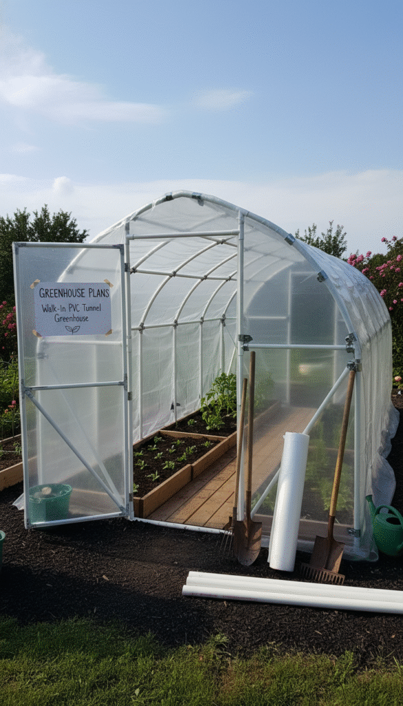 
Walk-In PVC Tunnel Greenhouse
