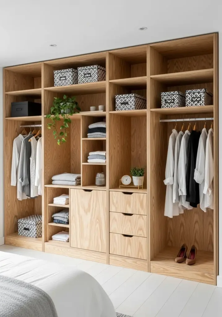  Floor-to-Ceiling Plywood Closets
