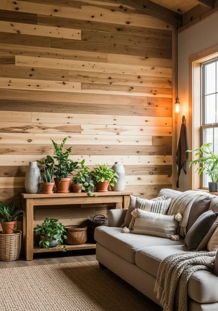 Natural Wood Shiplap Finish