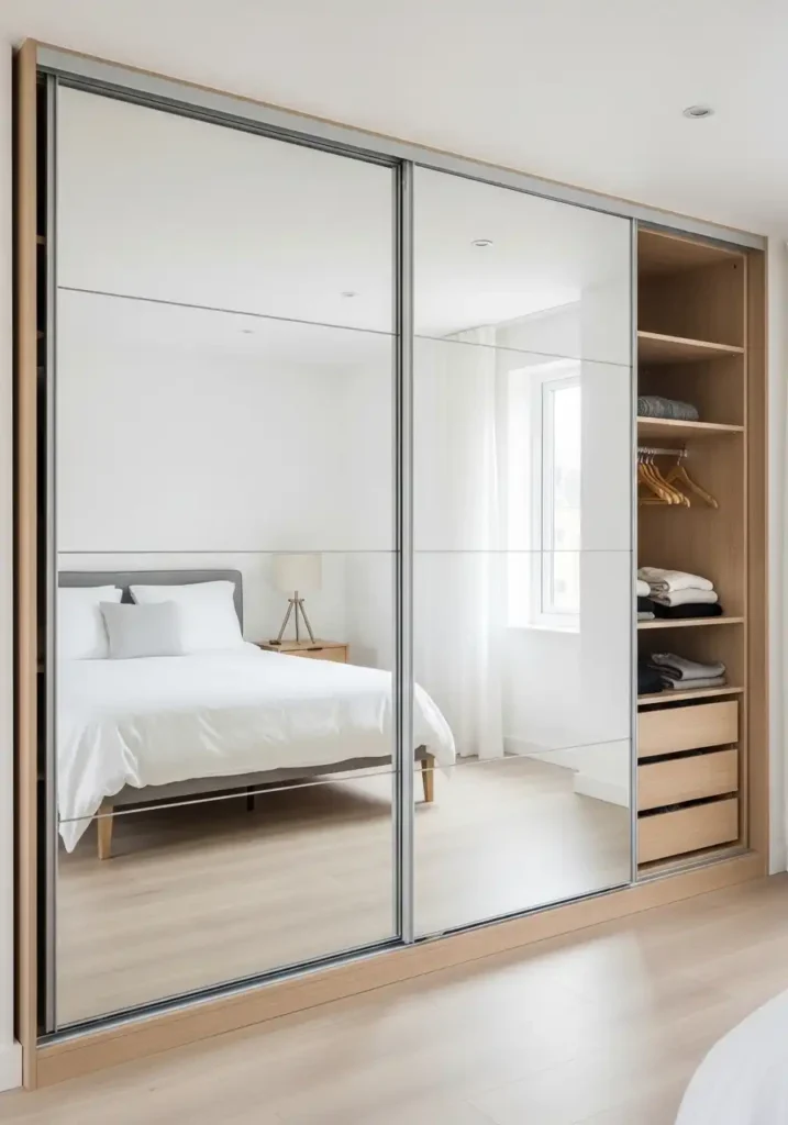 Wardrobe with Mirrored Doors