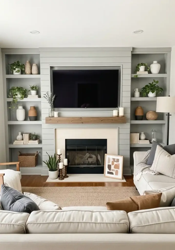  Shiplap Framed TV Wall