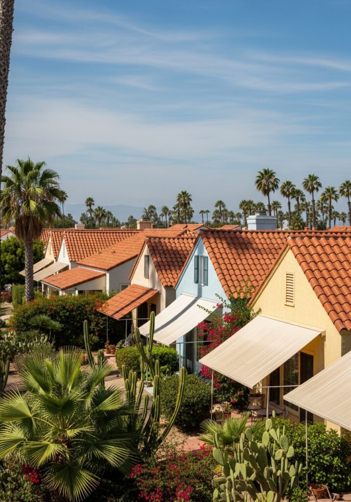 Gable houses with deep eaves work hard in hot climates.