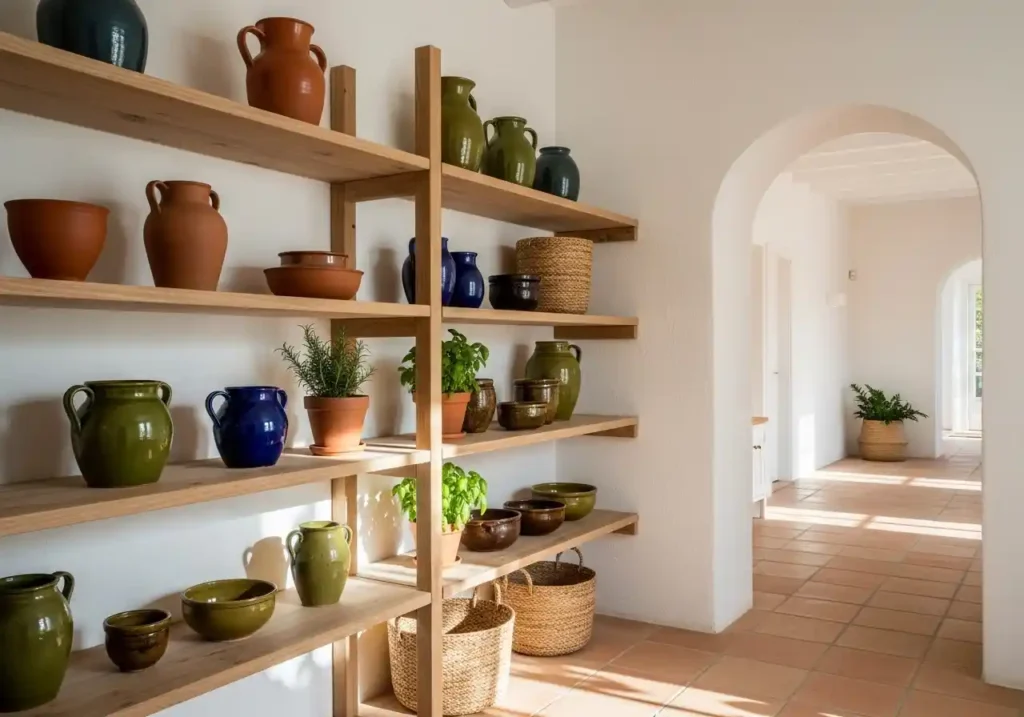 Open Wooden Shelving
