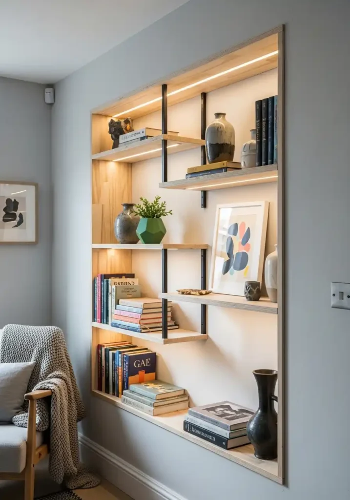 Built-In Alcove Shelving