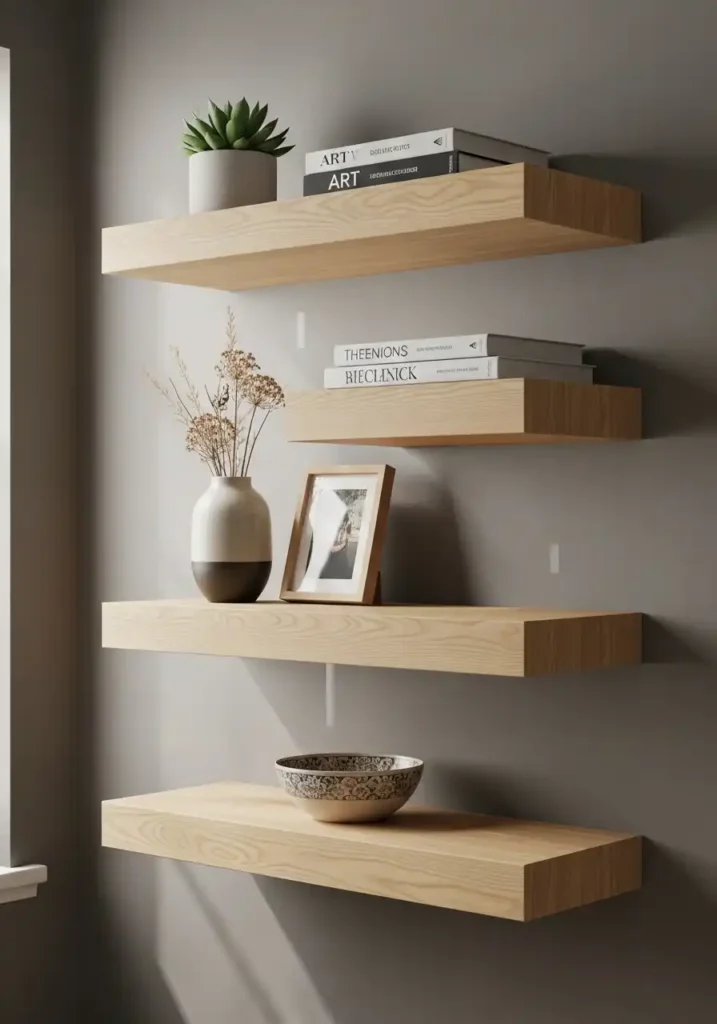 Thick Box-Style Floating Shelves