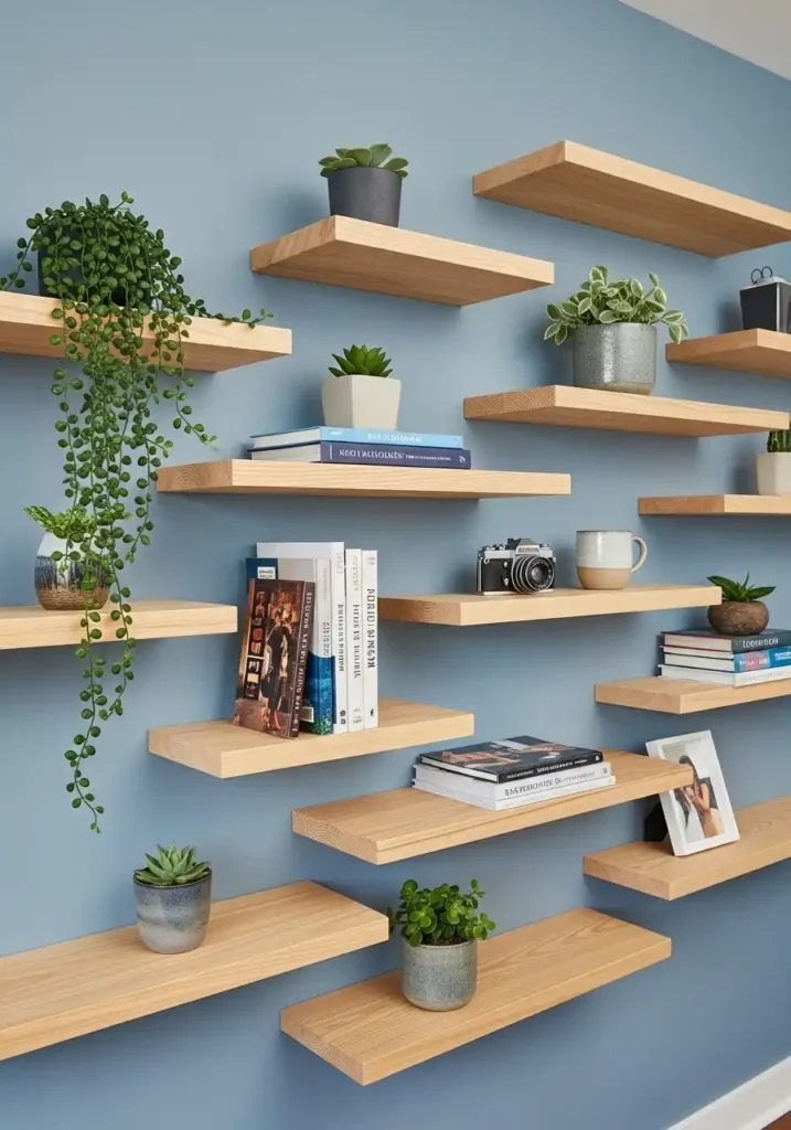  Asymmetrical Shelf Arrangement