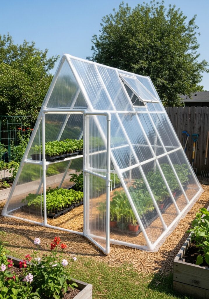 A-Frame PVC Greenhouse