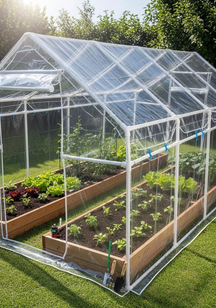 PVC Greenhouse for Raised Beds