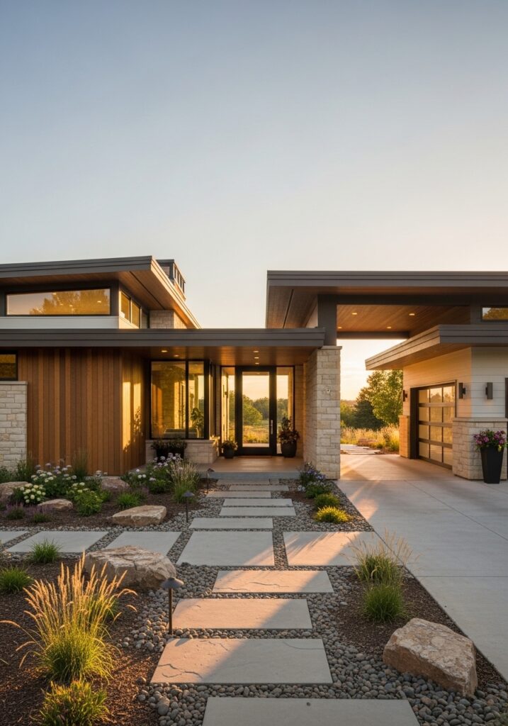 Modern Ranch With Breezeway Garage