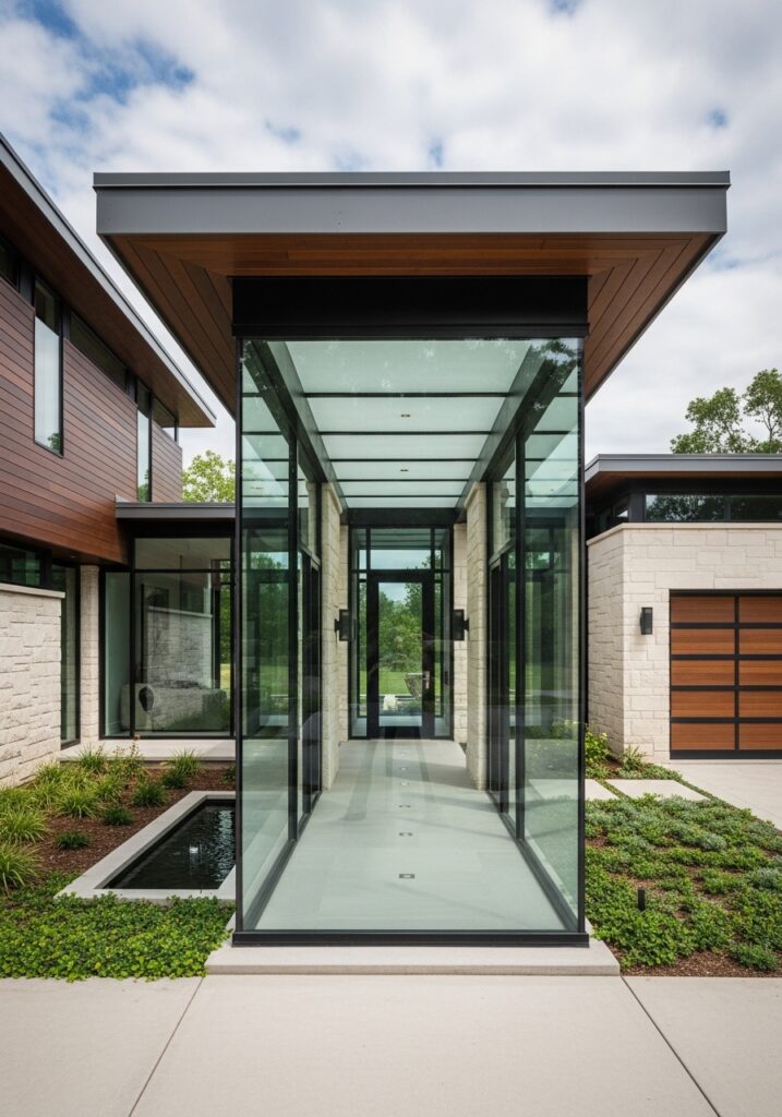 Contemporary Home With Glass Breezeway
