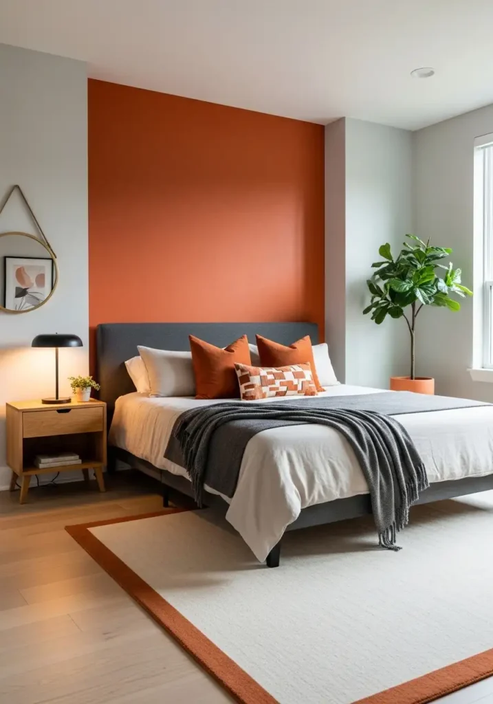 Burnt Orange Accent Wall