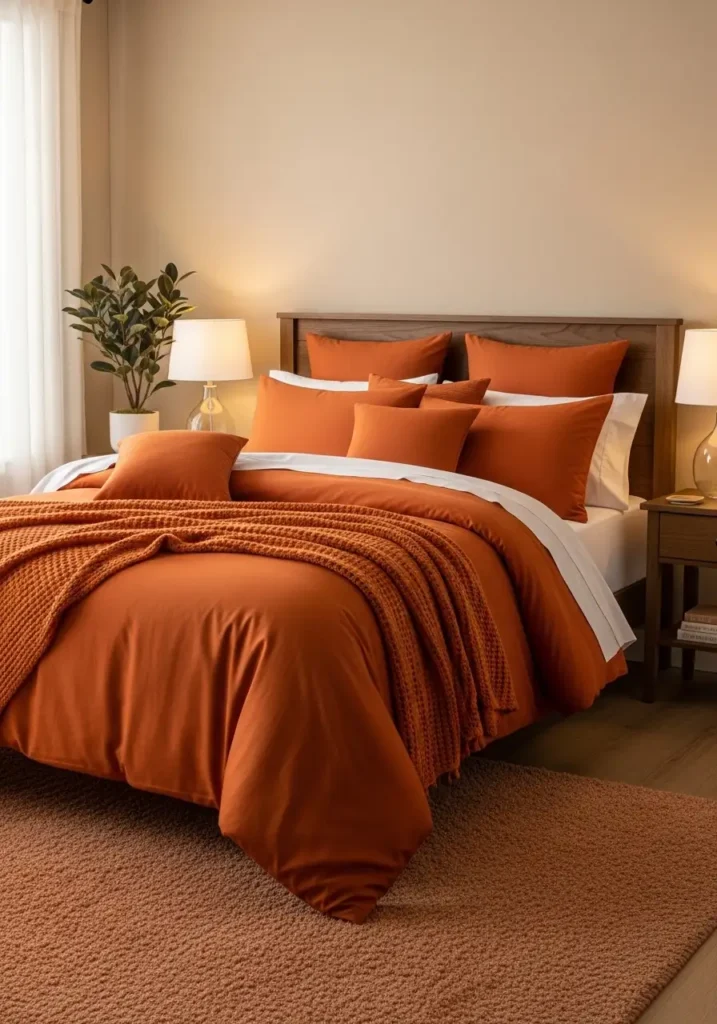  Cozy Burnt Orange Bedding