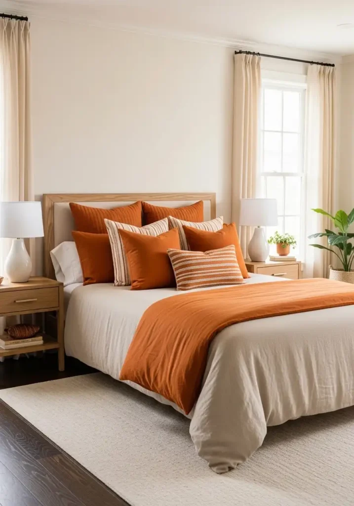 Burnt Orange Throw Pillows