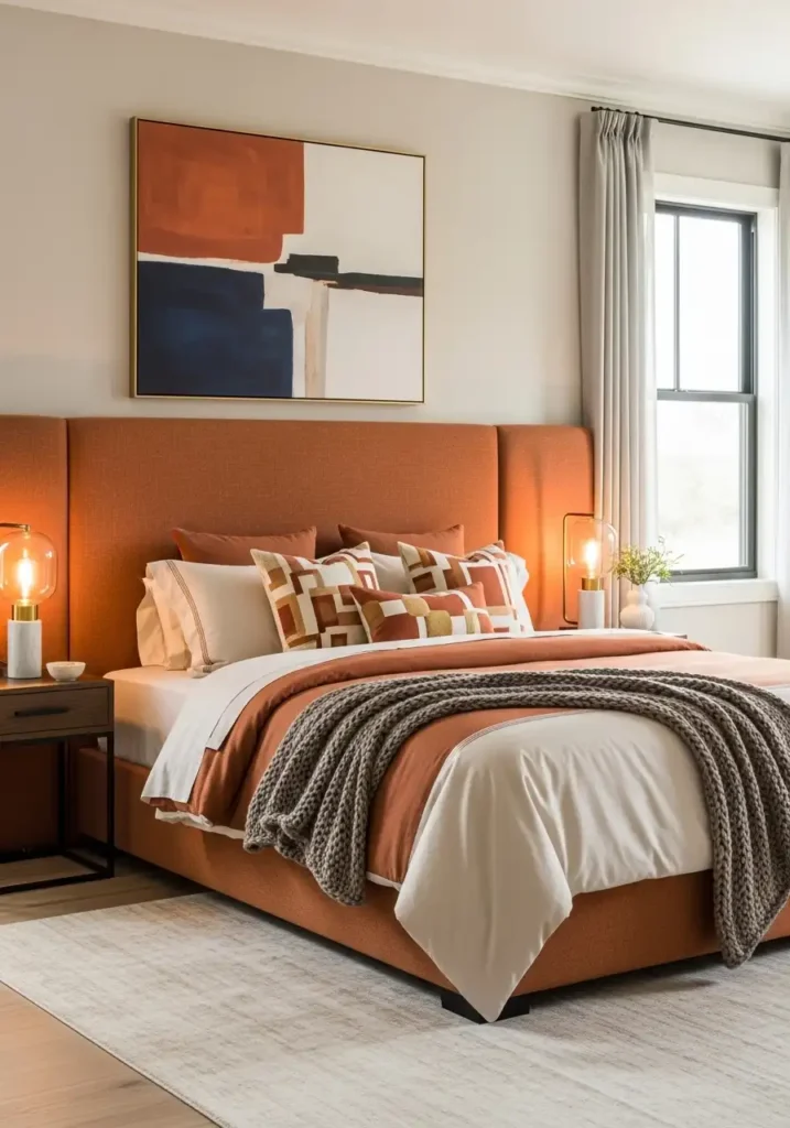 Burnt Orange Headboard