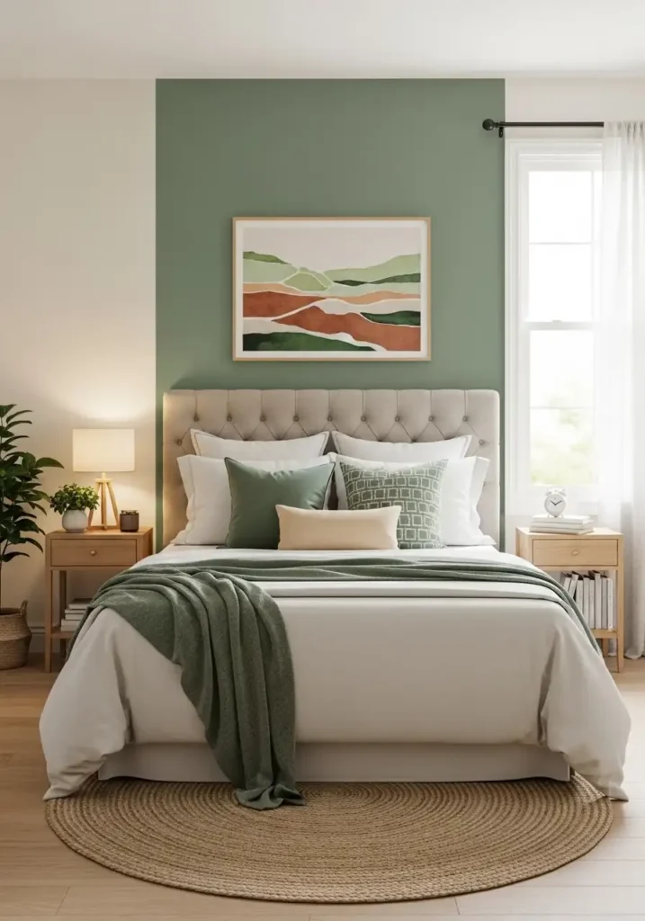 Sage Green Accent Wall