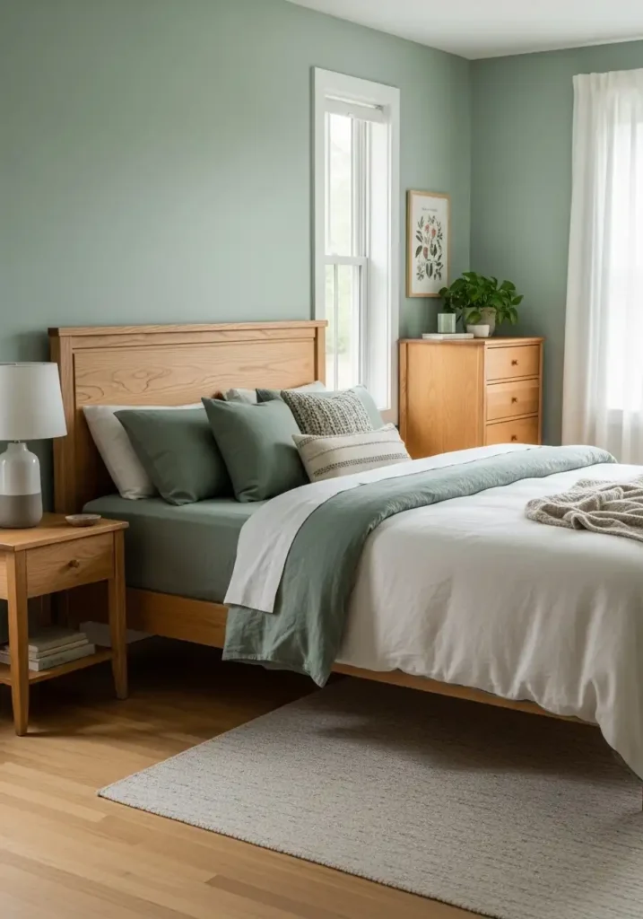 Sage Green and Natural Wood Combo