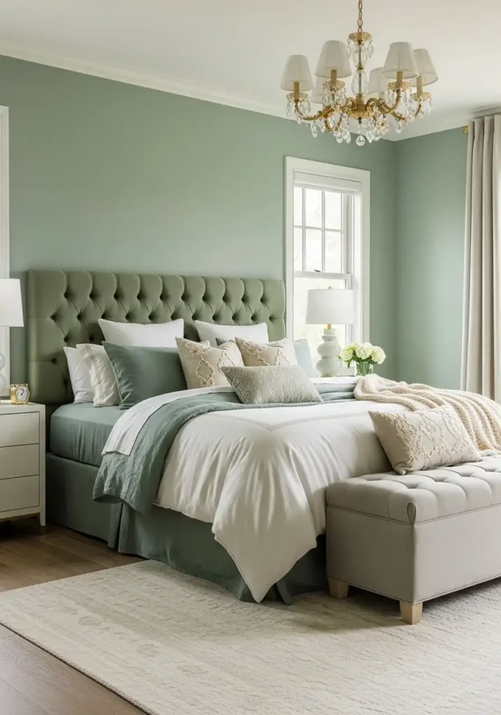 Sage Green with Gold Accents