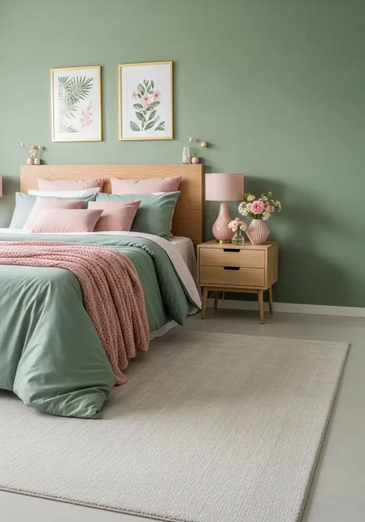 Sage Green and Blush Pink Touches
