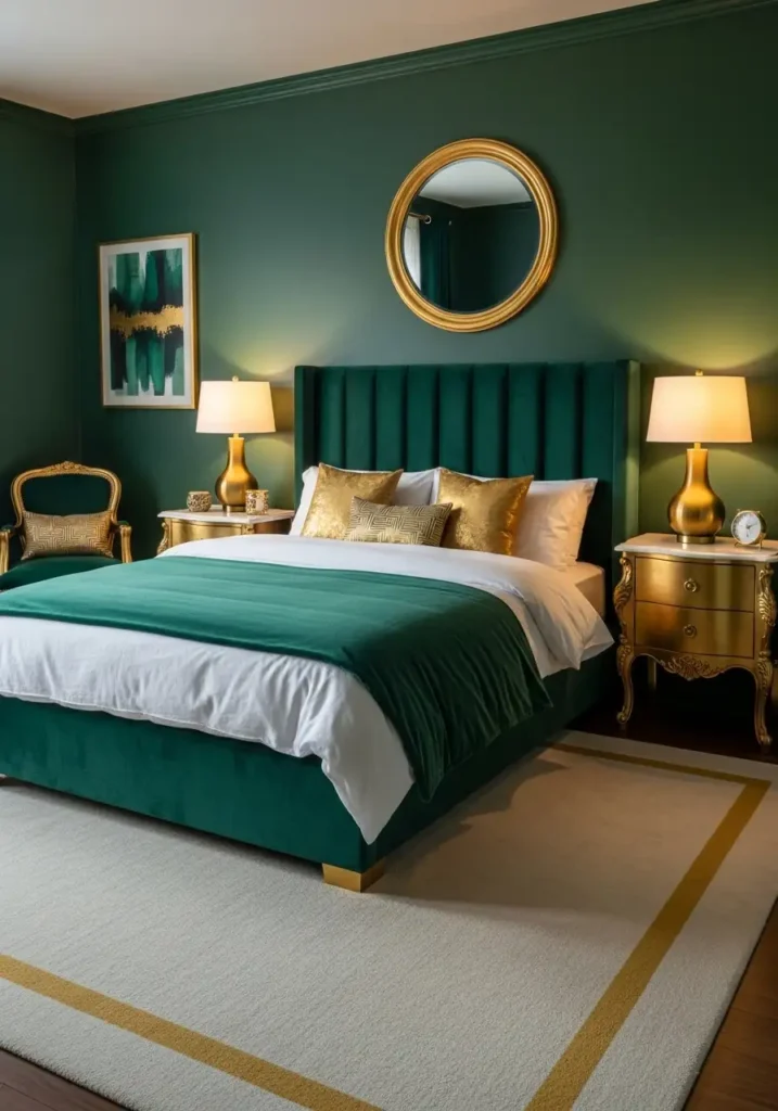 Gold and Emerald Accents