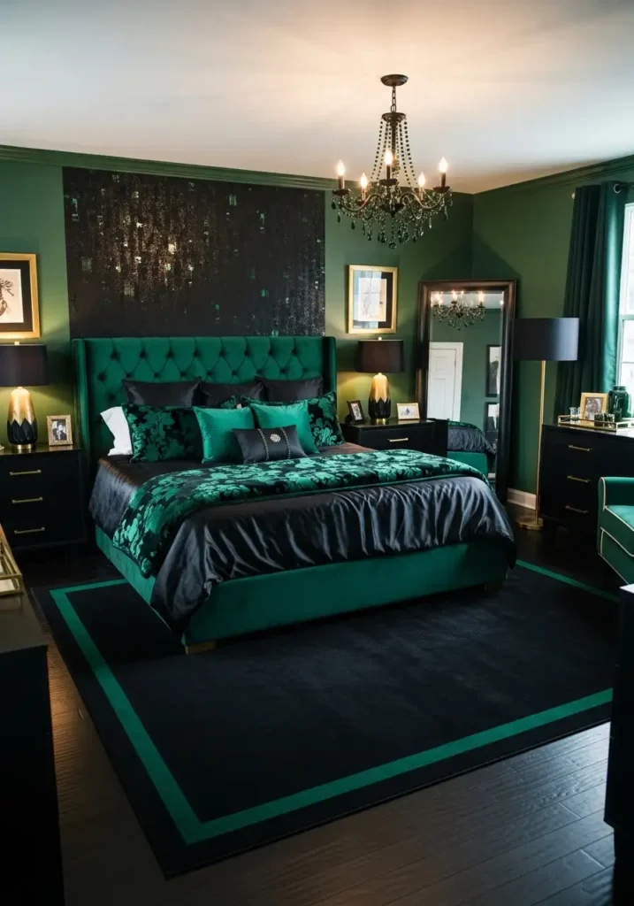 Emerald and Black Combination