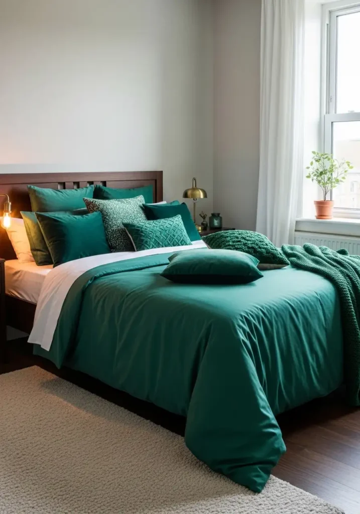Emerald Green Throw Pillows