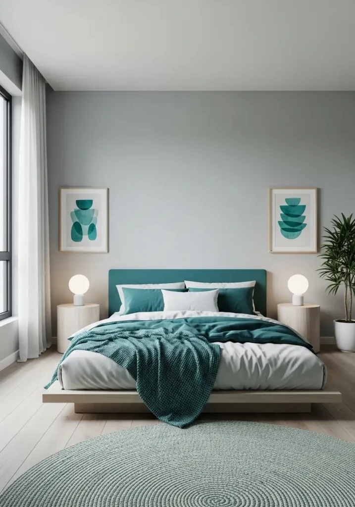 Teal Minimalist Decor