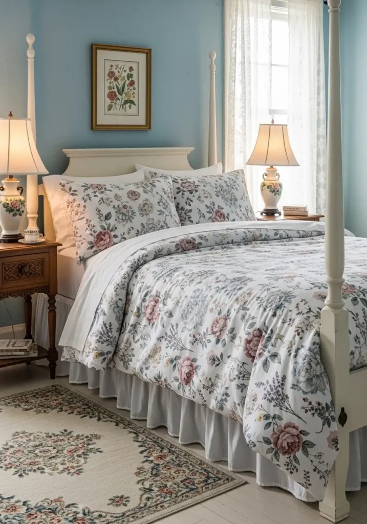 Soft Floral Bedding