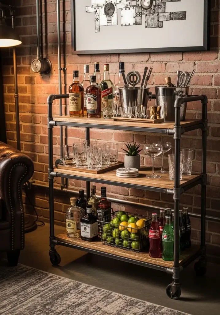 Industrial Bar Carts