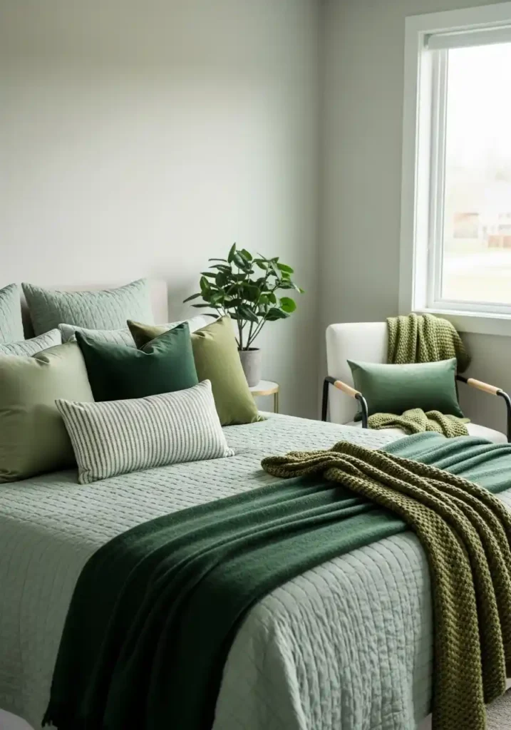  Green Throw Pillows and Blankets