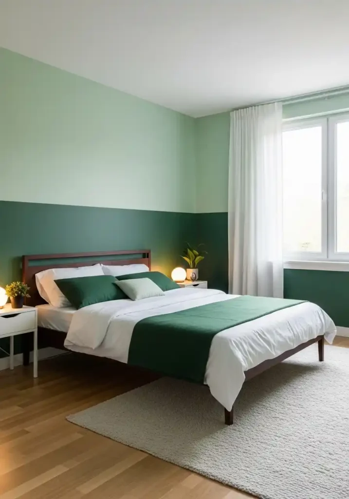  Two-Tone Green Walls