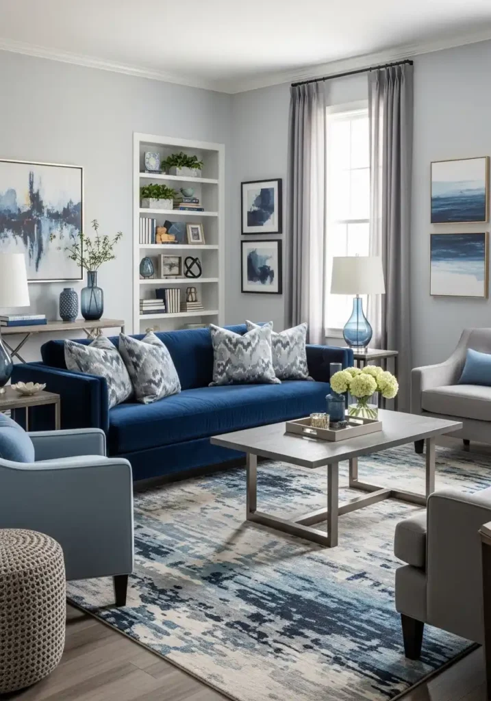 Blue and Gray Combination