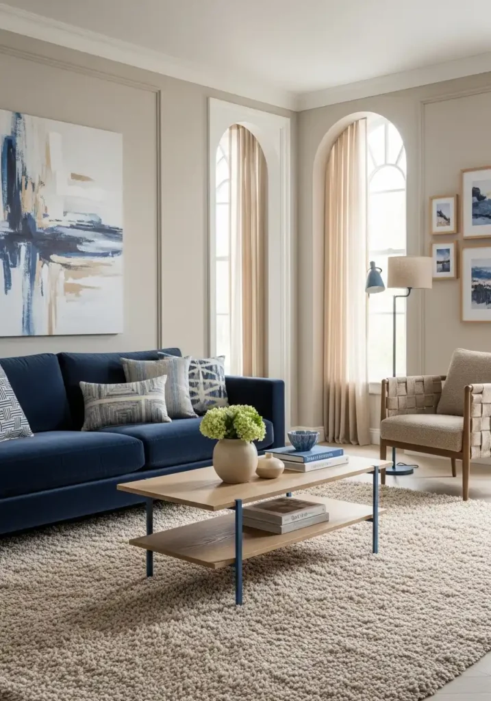 Blue and Beige Balance