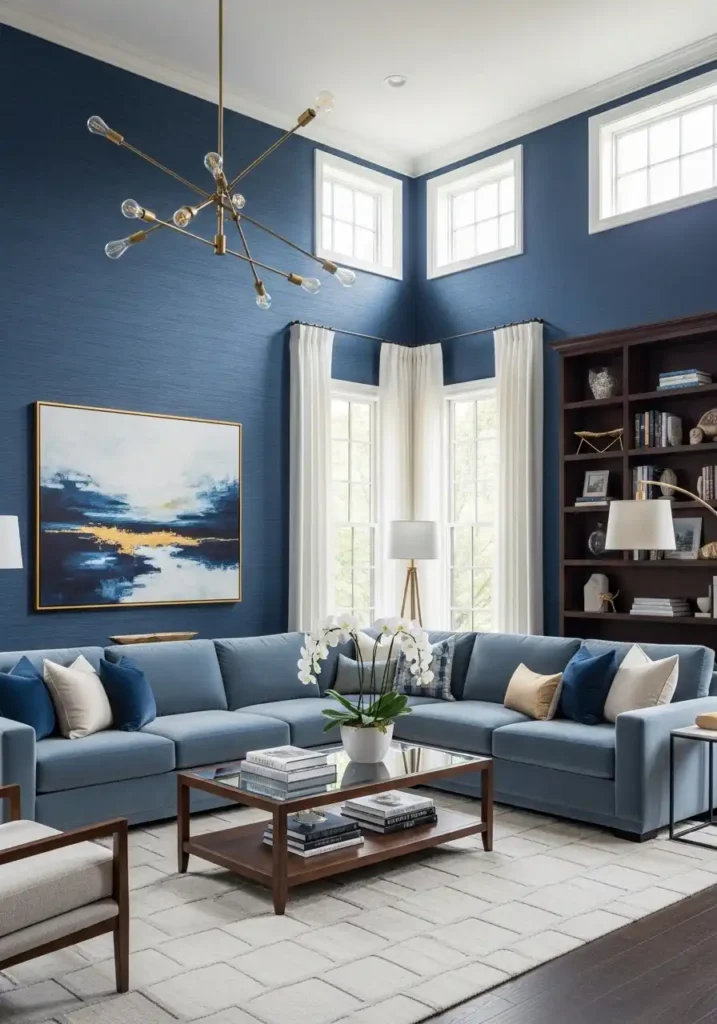Blue Textured Walls