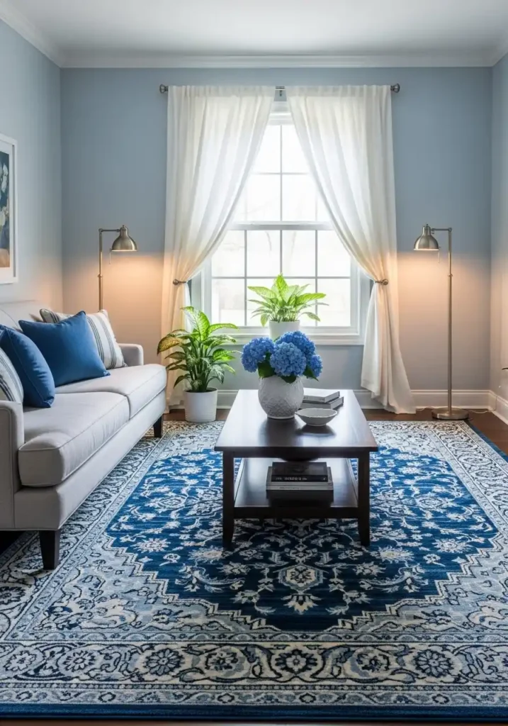 Blue Statement Rug