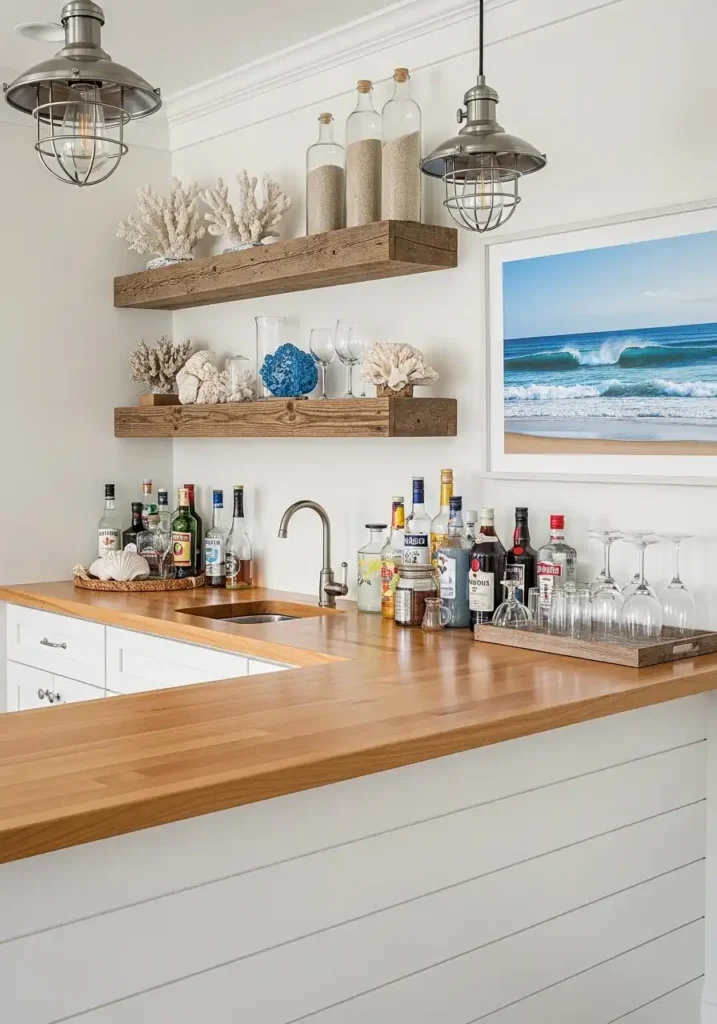 Coastal-Inspired Bar