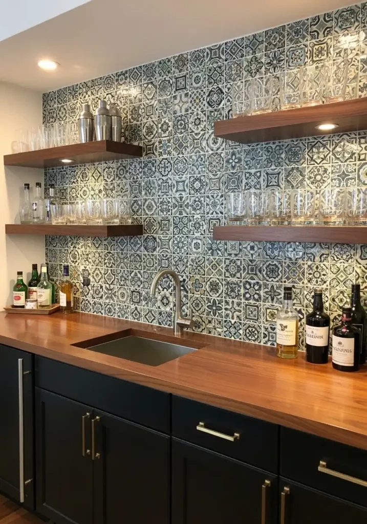 Statement Tile Backsplash