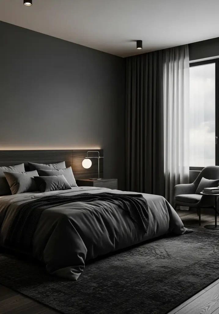 Dark Gray for a Moody Retreat