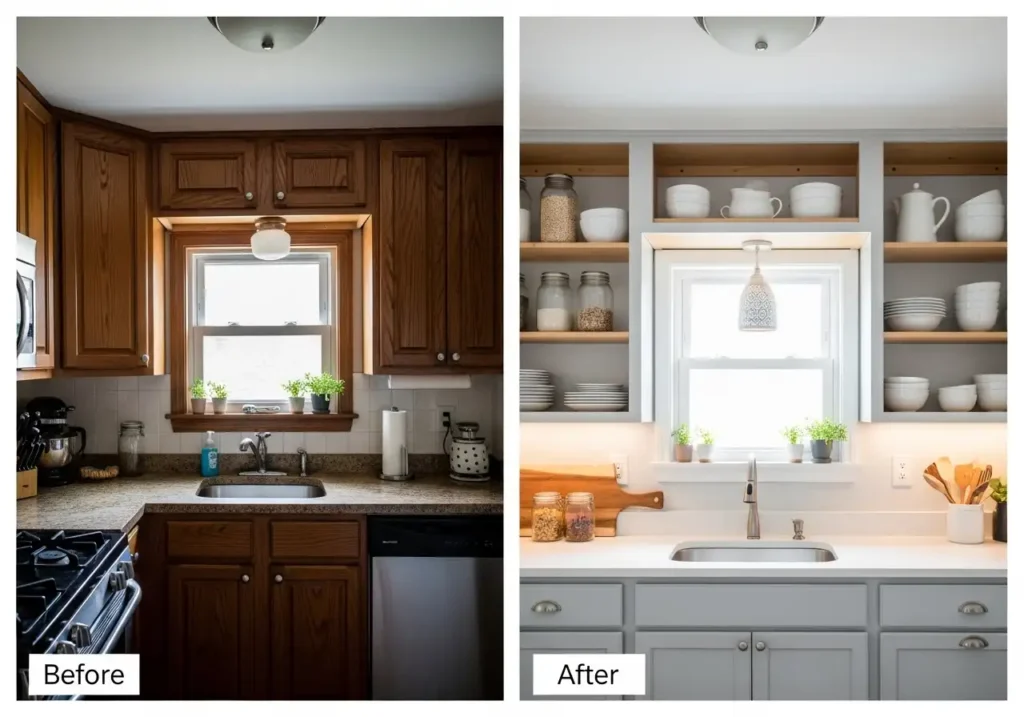 Open Shelving for an Airy Feel