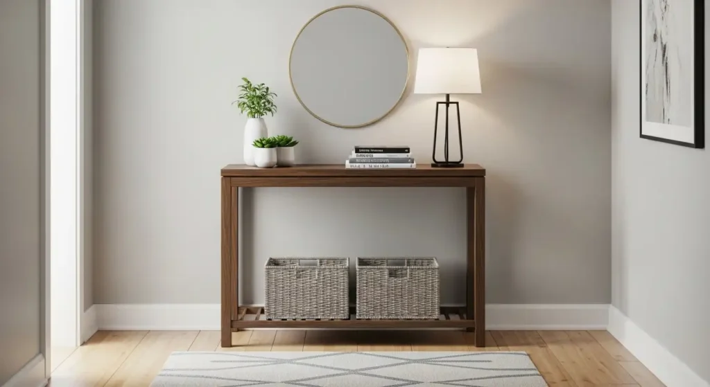 Use a Narrow Console Table