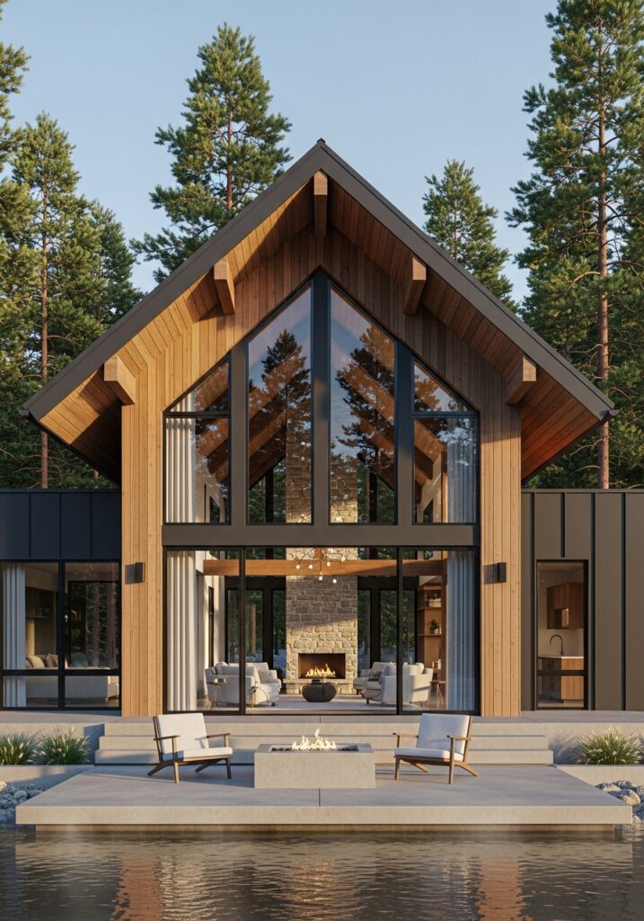 Modern gable cabin-style homes mix warmth with clarity