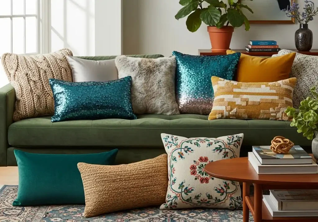 Texture with Throw Pillows