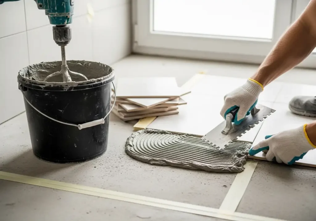 Mix and Apply Tile Adhesive Correctly