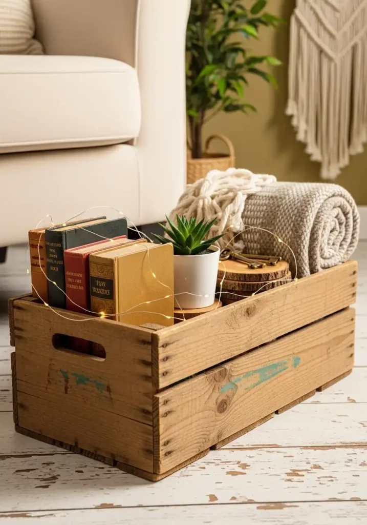 Rustic Crate Storage