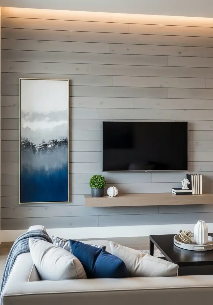 Gray-Toned Shiplap Wall