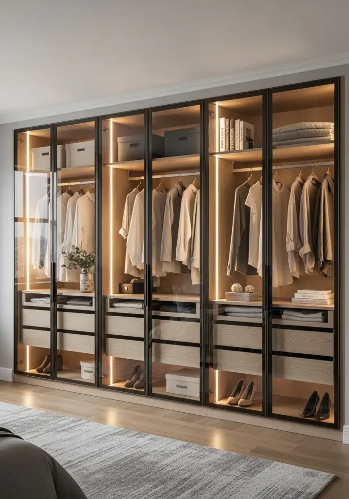 Glass Panel Wardrobe Doors