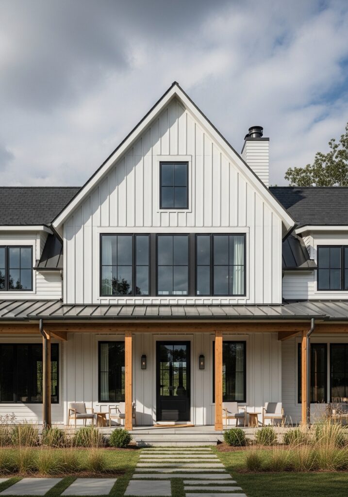 Modern farmhouse gable houses keep tradition without heaviness.